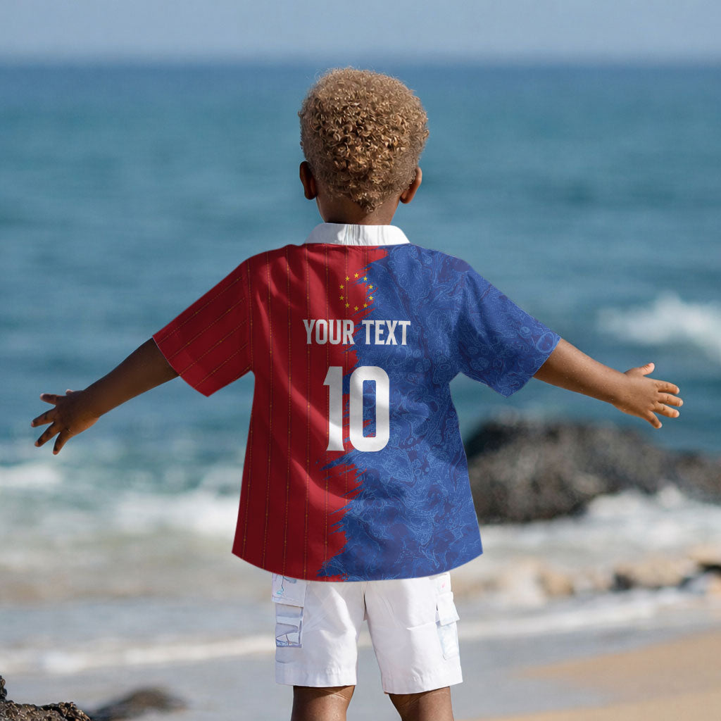 Custom Cape Verde Football 2026 Debut Kid Hawaiian Shirt Blue Sharks Stand Strong LT03
