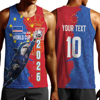 Custom Cape Verde Football 2026 Debut Men Tank Top Blue Sharks Stand Strong