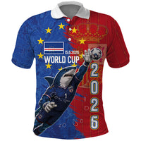 Custom Cape Verde Football 2026 Debut Polo Shirt Blue Sharks Stand Strong