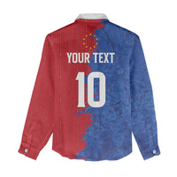 Custom Cape Verde Football 2026 Debut Women Casual Shirt Blue Sharks Stand Strong