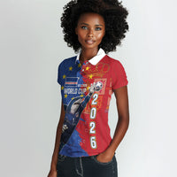 Custom Cape Verde Football 2026 Debut Women Polo Shirt Blue Sharks Stand Strong