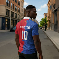Custom Cape Verde Football 2026 Debut Zipper Polo Shirt Blue Sharks Stand Strong