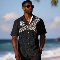 Custom DR Congo Football Hawaiian Shirt Leopards Texture Wild Black LT03