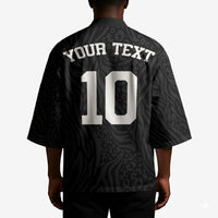 Custom DR Congo Football Kimono Leopards Texture Wild Black