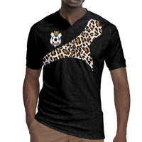 Custom DR Congo Football Rugby Jersey Leopards Texture Wild Black