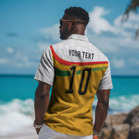 Custom Ghana Football Hawaiian Shirt Abstract Flag and Kente Pattern LT03