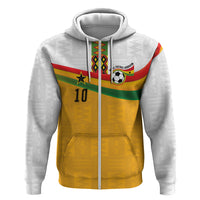 Custom Ghana Football Hoodie Abstract Flag and Kente Pattern