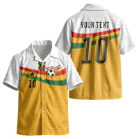 Custom Ghana Football Kid Hawaiian Shirt Abstract Flag and Kente Pattern LT03