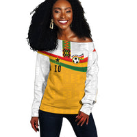 Custom Ghana Football Off Shoulder Sweater Abstract Flag and Kente Pattern
