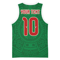 Custom Mexico Football Basketball Jersey Remixed Mexico Aztec Pattern Tribal Style