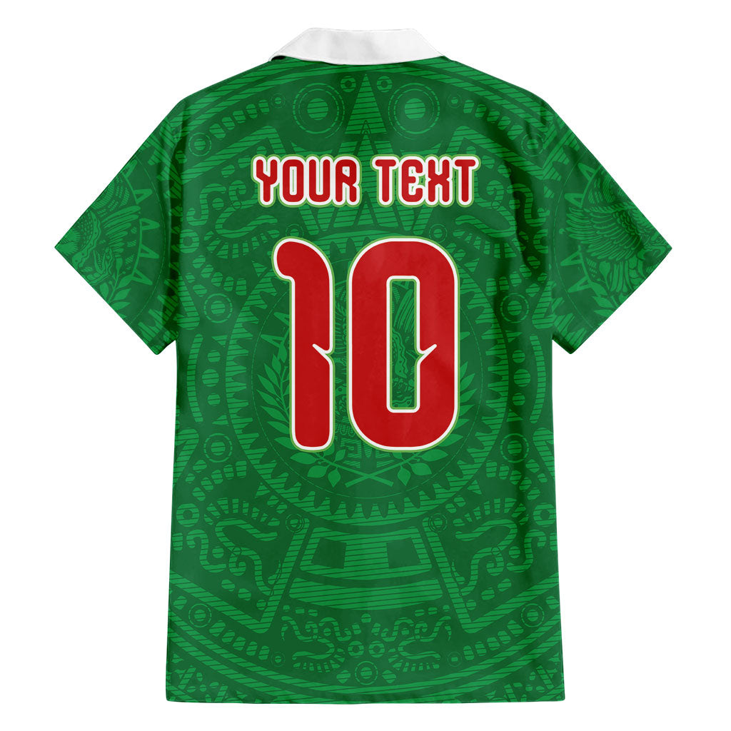 Custom Mexico Football Hawaiian Shirt Remixed Mexico Aztec Pattern Tribal Style