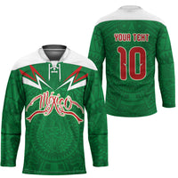 Custom Mexico Football Hockey Jersey Remixed Mexico Aztec Pattern Tribal Style