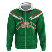 Custom Mexico Football Hoodie Remixed Mexico Aztec Pattern Tribal Style