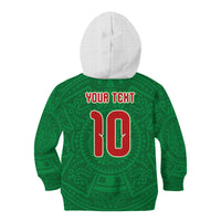 Custom Mexico Football Kid Hoodie Remixed Mexico Aztec Pattern Tribal Style