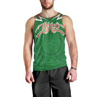 Custom Mexico Football Men Tank Top Remixed Mexico Aztec Pattern Tribal Style