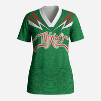 Custom Mexico Football Scrub Top Remixed Mexico Aztec Pattern Tribal Style