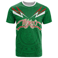 Custom Mexico Football T Shirt Remixed Mexico Aztec Pattern Tribal Style