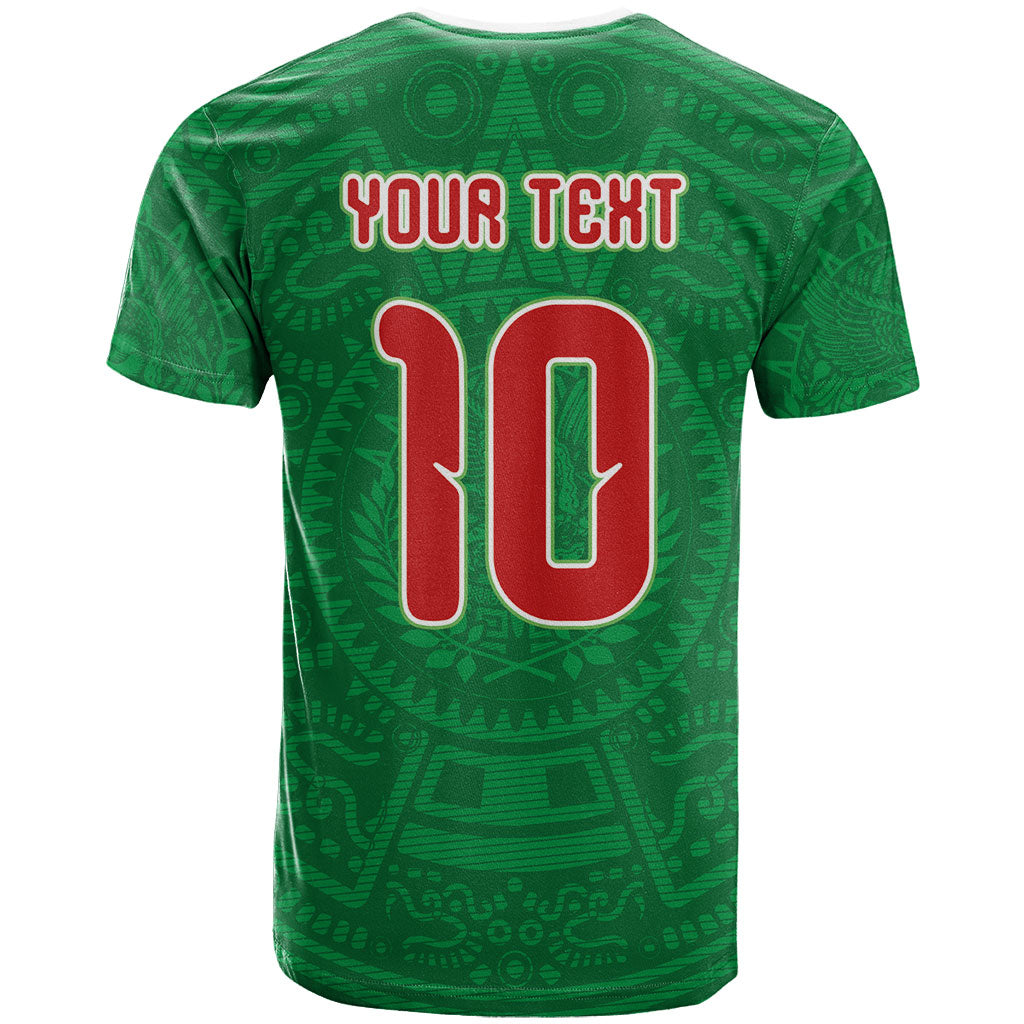 Custom Mexico Football T Shirt Remixed Mexico Aztec Pattern Tribal Style