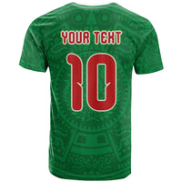 Custom Mexico Football T Shirt Remixed Mexico Aztec Pattern Tribal Style