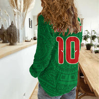 Custom Mexico Football Women Casual Shirt Remixed Mexico Aztec Pattern Tribal Style