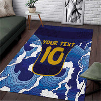 Custom Japan Pacific Rugby 2024 Area Rug Japanese Traditional Pattern and Sea Waves - Wonder Print Shop
