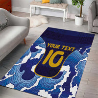 Custom Japan Pacific Rugby 2024 Area Rug Japanese Traditional Pattern and Sea Waves - Wonder Print Shop