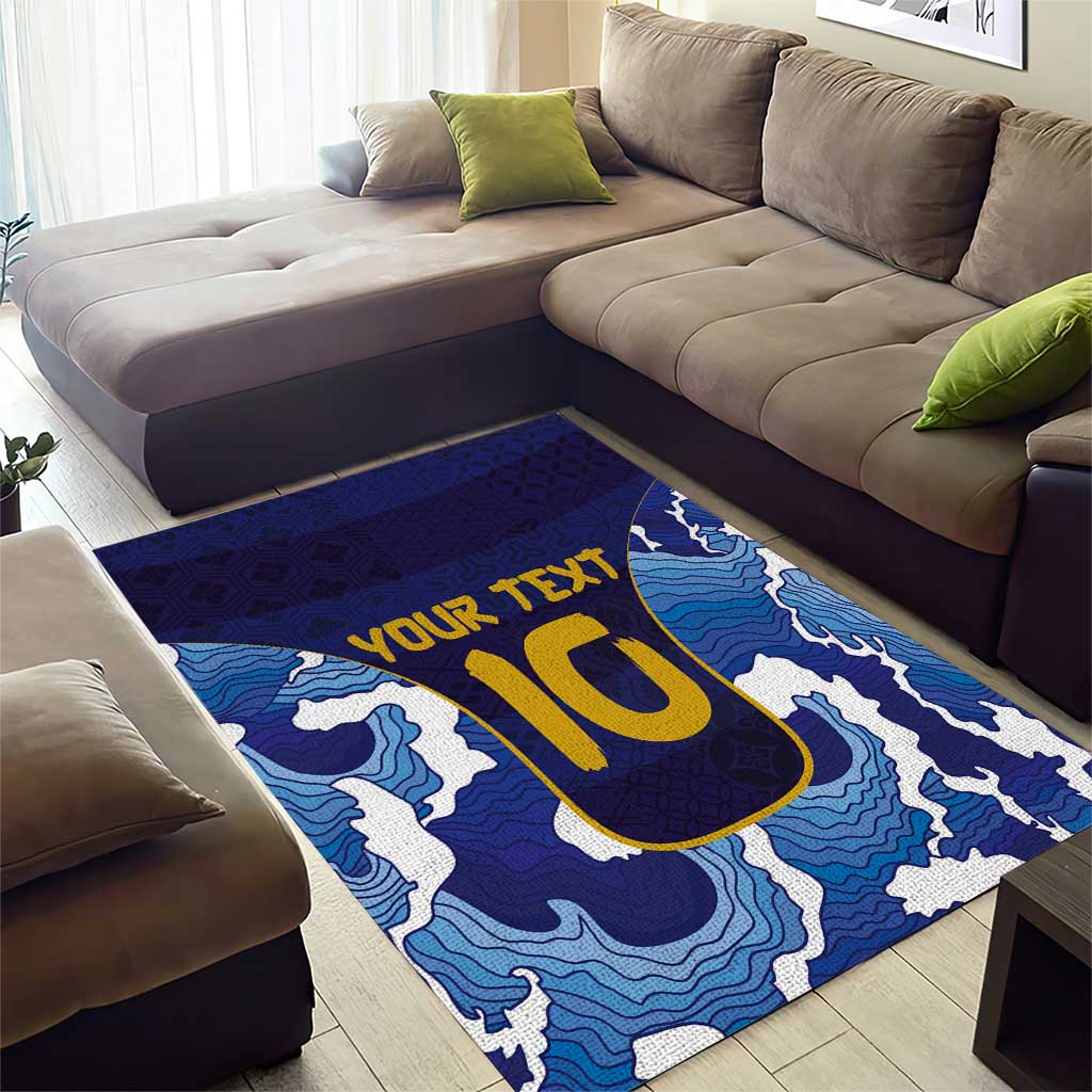 Custom Japan Pacific Rugby 2024 Area Rug Japanese Traditional Pattern and Sea Waves - Wonder Print Shop