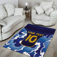Custom Japan Pacific Rugby 2024 Area Rug Japanese Traditional Pattern and Sea Waves - Wonder Print Shop