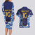 Custom Japan Pacific Rugby 2024 Couples Matching Long Sleeve Bodycon Dress and Hawaiian Shirt Japanese Traditional Pattern and Sea Waves - Wonder Print Shop