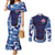 Custom Japan Pacific Rugby 2024 Couples Matching Mermaid Dress and Long Sleeve Button Shirt Japanese Traditional Pattern and Sea Waves