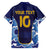 Custom Japan Pacific Rugby 2024 Family Matching Long Sleeve Bodycon Dress and Hawaiian Shirt Japanese Traditional Pattern and Sea Waves - Wonder Print Shop