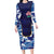 Custom Japan Pacific Rugby 2024 Family Matching Long Sleeve Bodycon Dress and Hawaiian Shirt Japanese Traditional Pattern and Sea Waves - Wonder Print Shop