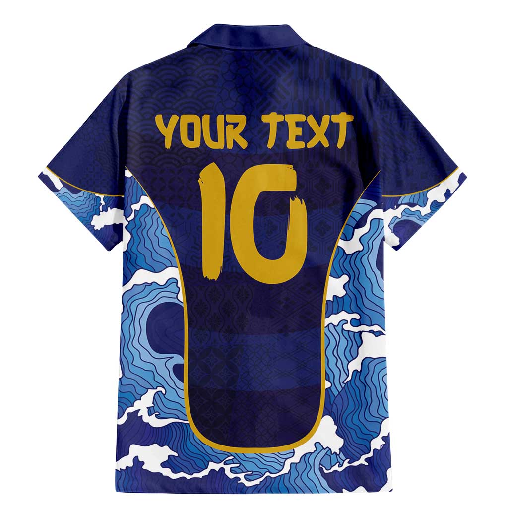 Custom Japan Pacific Rugby 2024 Family Matching Mermaid Dress and Hawaiian Shirt Japanese Traditional Pattern and Sea Waves - Wonder Print Shop