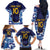 Custom Japan Pacific Rugby 2024 Family Matching Off The Shoulder Long Sleeve Dress and Hawaiian Shirt Japanese Traditional Pattern and Sea Waves - Wonder Print Shop