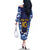 Custom Japan Pacific Rugby 2024 Family Matching Off The Shoulder Long Sleeve Dress and Hawaiian Shirt Japanese Traditional Pattern and Sea Waves - Wonder Print Shop