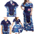 Custom Japan Pacific Rugby 2024 Family Matching Off Shoulder Maxi Dress and Hawaiian Shirt Japanese Traditional Pattern and Sea Waves - Wonder Print Shop