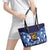Custom Japan Pacific Rugby 2024 Leather Tote Bag Japanese Traditional Pattern and Sea Waves - Wonder Print Shop
