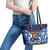 Custom Japan Pacific Rugby 2024 Leather Tote Bag Japanese Traditional Pattern and Sea Waves - Wonder Print Shop
