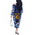 Custom Japan Pacific Rugby 2024 Off The Shoulder Long Sleeve Dress Japanese Traditional Pattern and Sea Waves - Wonder Print Shop
