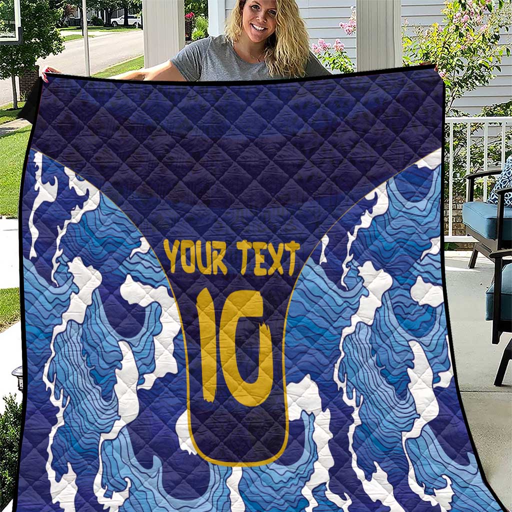 Custom Japan Pacific Rugby 2024 Quilt Japanese Traditional Pattern and Sea Waves - Wonder Print Shop