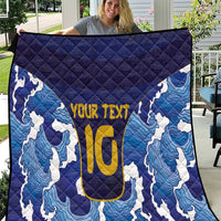 Custom Japan Pacific Rugby 2024 Quilt Japanese Traditional Pattern and Sea Waves - Wonder Print Shop