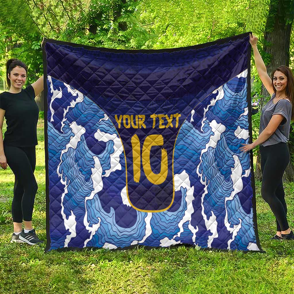 Custom Japan Pacific Rugby 2024 Quilt Japanese Traditional Pattern and Sea Waves - Wonder Print Shop