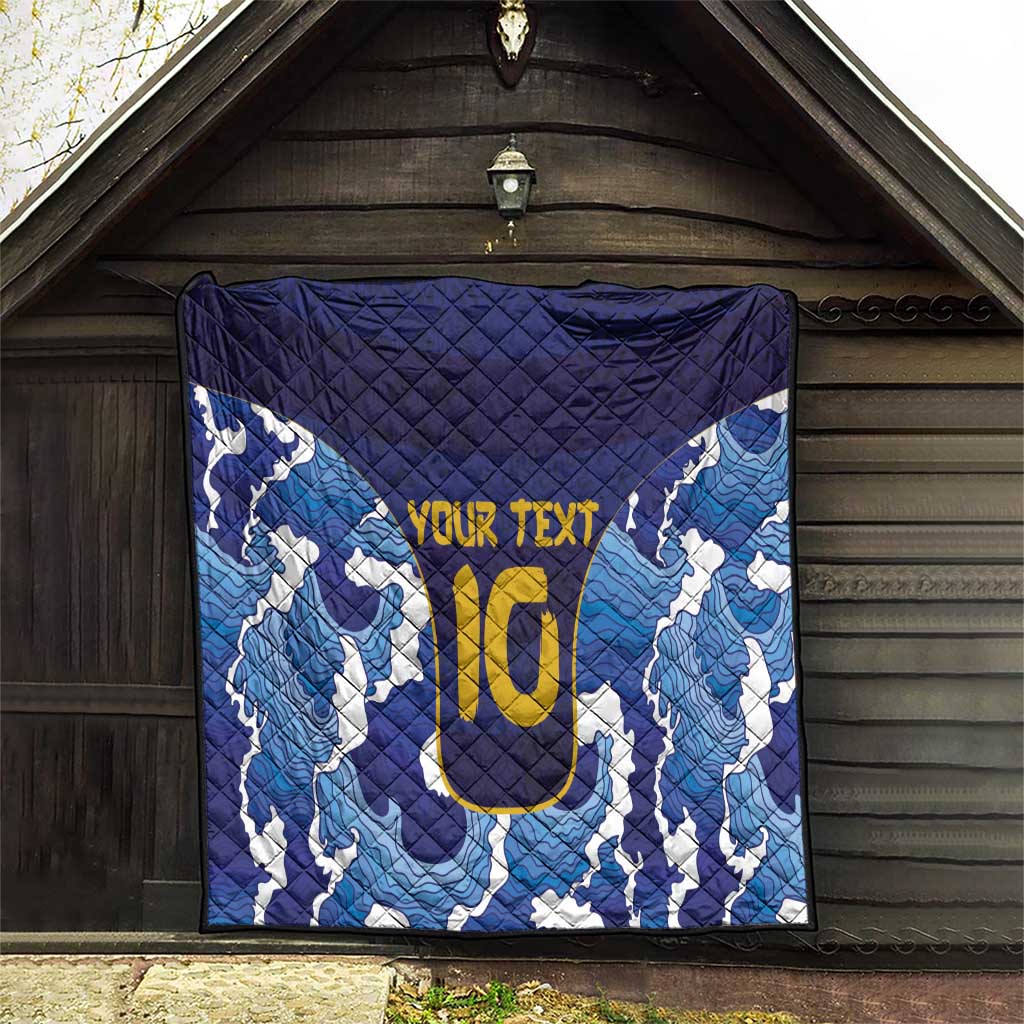 Custom Japan Pacific Rugby 2024 Quilt Japanese Traditional Pattern and Sea Waves - Wonder Print Shop