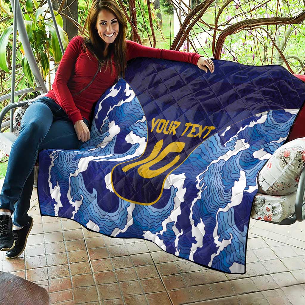 Custom Japan Pacific Rugby 2024 Quilt Japanese Traditional Pattern and Sea Waves - Wonder Print Shop