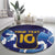 Custom Japan Pacific Rugby 2024 Round Carpet Japanese Traditional Pattern and Sea Waves
