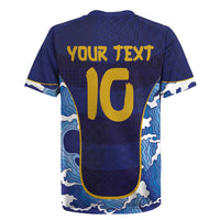 Custom Japan Pacific Rugby 2024 Rugby Jersey Japanese Traditional Pattern and Sea Waves - Wonder Print Shop