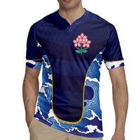 Custom Japan Pacific Rugby 2024 Rugby Jersey Japanese Traditional Pattern and Sea Waves - Wonder Print Shop