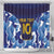 Custom Japan Pacific Rugby 2024 Shower Curtain Japanese Traditional Pattern and Sea Waves