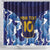Custom Japan Pacific Rugby 2024 Shower Curtain Japanese Traditional Pattern and Sea Waves