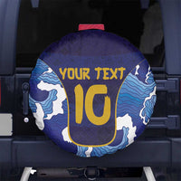 Custom Japan Pacific Rugby 2024 Spare Tire Cover Japanese Traditional Pattern and Sea Waves - Wonder Print Shop